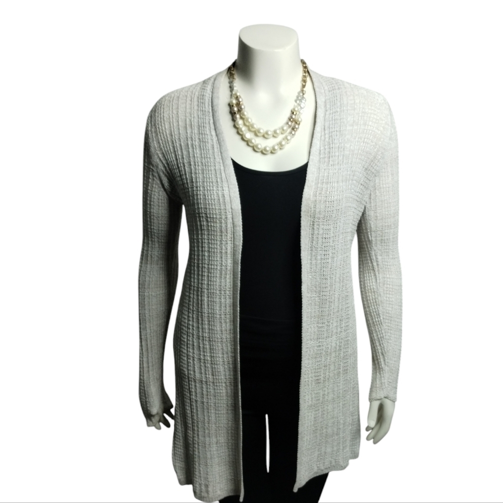 EILEEN FISHER LINEN Textured‎ Cardigan Quiet luxury Dainty Feminine Women's S/P